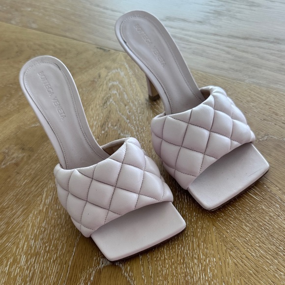 Bottega Veneta Shoes - Bottega Veneta Women's Soft Pink Quilted Heels
